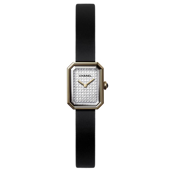 CHANEL Première Ruban quartz watch with diamond-set dial rubber strap 15.2 mm