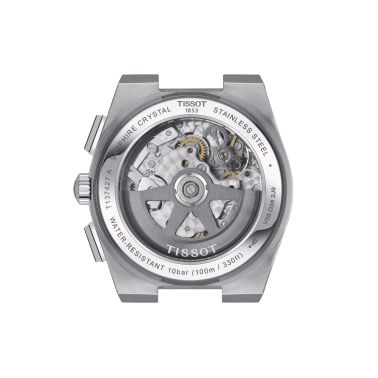 Tissot PRX Chronograph automatic watch white dial steel bracelet 42 mm T137.427.11.011.01