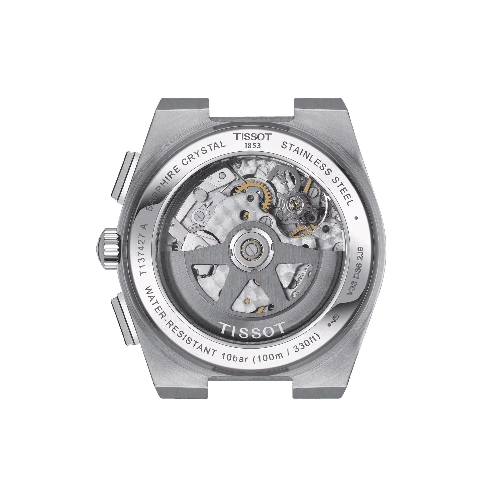 Tissot PRX Chronograph automatic watch white dial steel bracelet 42 mm T137.427.11.011.01