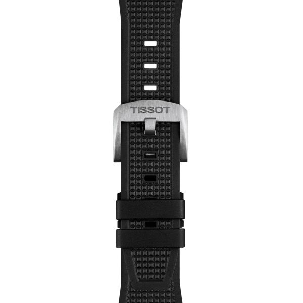 Tissot PRX Powermatic 80 automatic watch blue dial black rubber strap 40 mm T137.407.17.041.00
