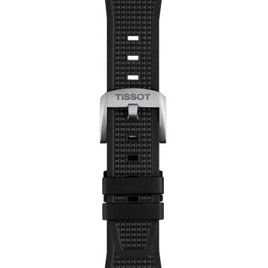 Tissot PRX quartz watch black dial black rubber strap 40 mm T137.410.17.051.00