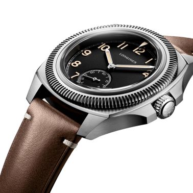 Longines Pilot Majetek Box Edition automatic watch black dial brown leather strap 43 mm L2.838.4.53.9