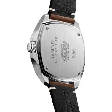 Montre Longines Pilot Majetek automatique cadran noir bracelet tissu vert 43 mm L2.838.4.53.8