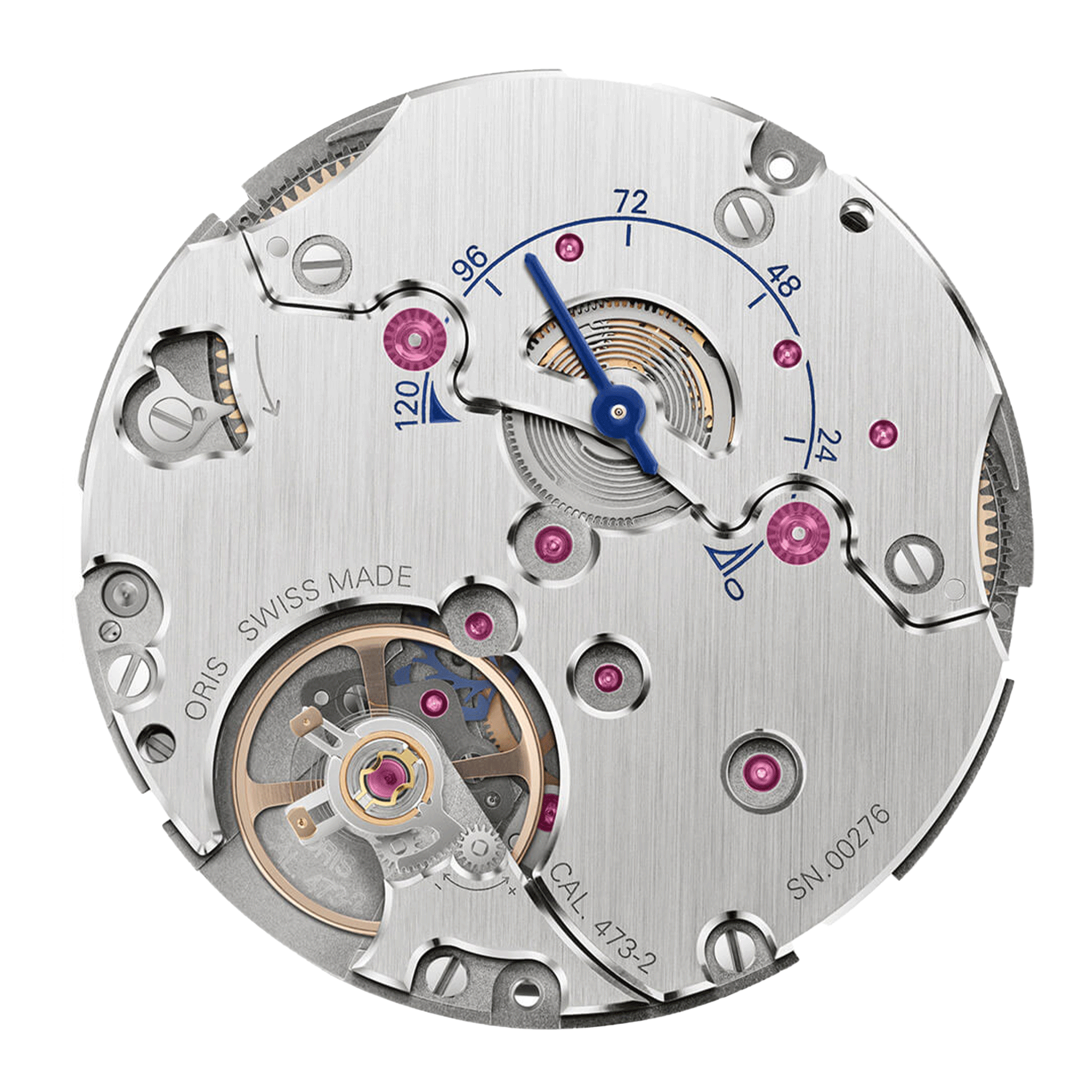 Oris Big Crown Caliber 473 mechanical blue dial leather strap 38 mm