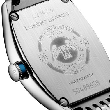 Longines Evidenza automatic watch silver dial steel bracelet 26 x 30.60 mm