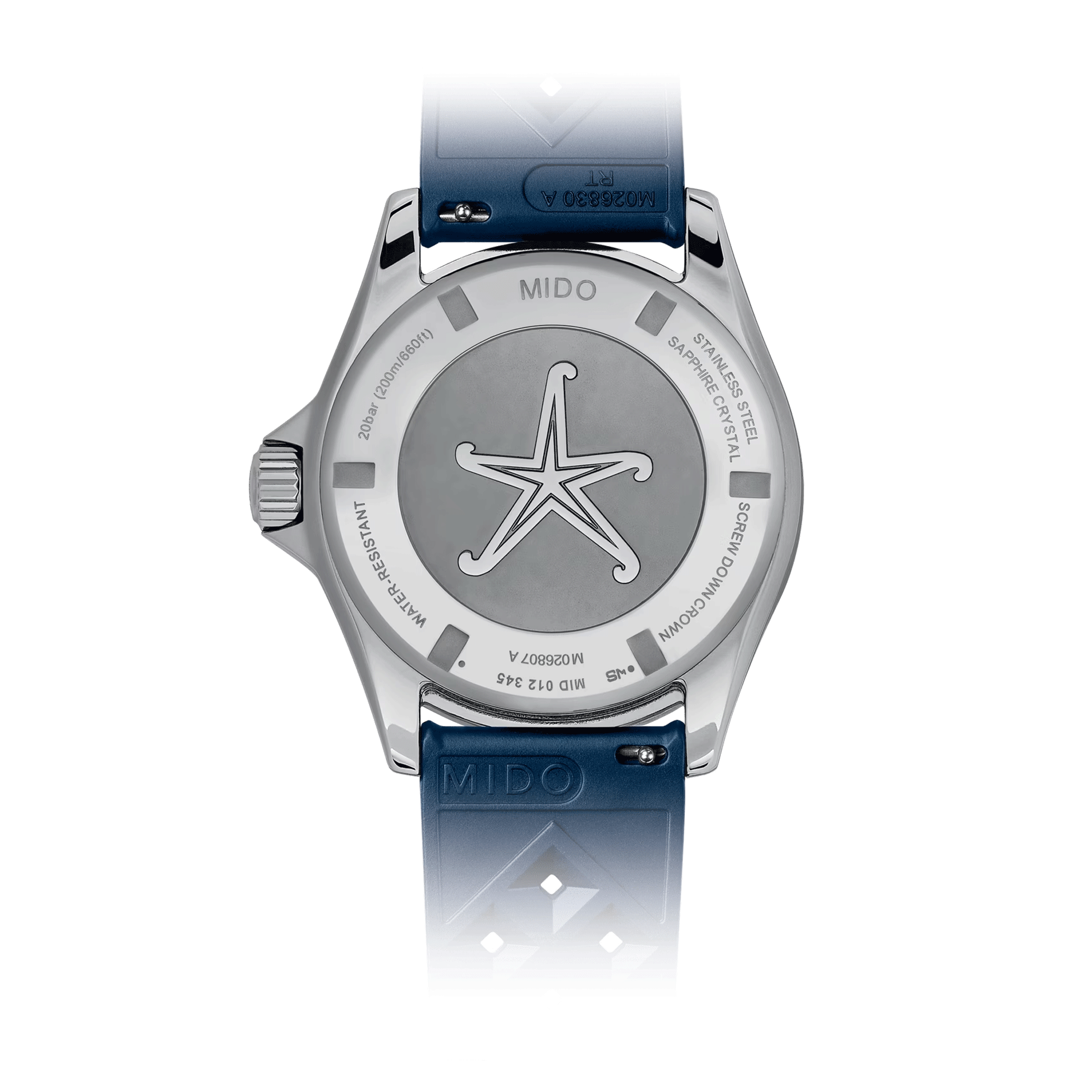 Mido Ocean Star Tribute automatic watch blue dial gradient stainless steel bracelet 40,5 mm M026.807.11.041.01