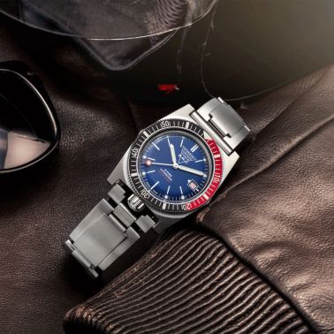 ZRC Grands Fonds 300 Reissue Series 3 "Pepsi" blue dial steel bracelet 39 mm