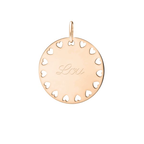 Médaille Lepage Colette Amour en or rose