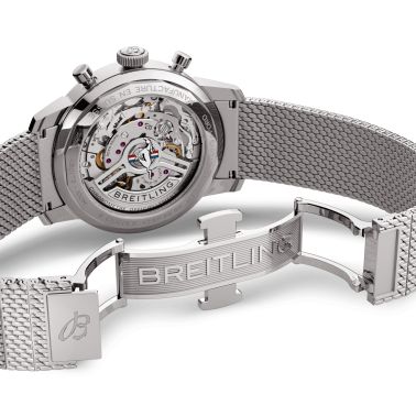 Montre Breitling Top Time B01 Ford Mustang automatique cadran vert bracelet acier maille milanaise 41 mm AB01762A1L1A1