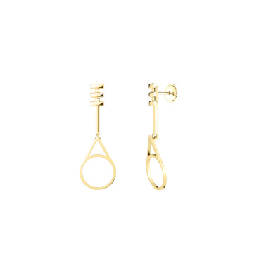 Lepage Venus earrings in yellow gold