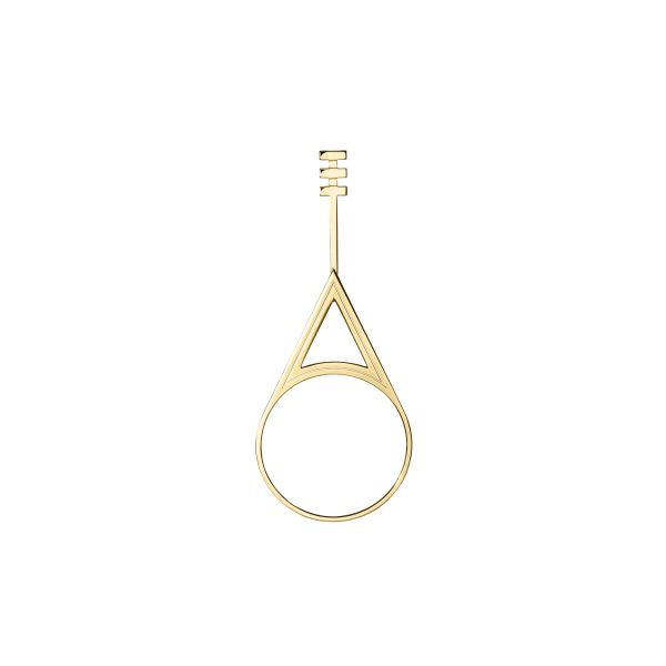 Lepage Venus single earring in yellow gold