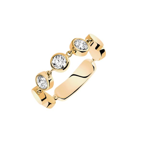 Messika D-Vibes Medium ring in yellow gold and diamonds