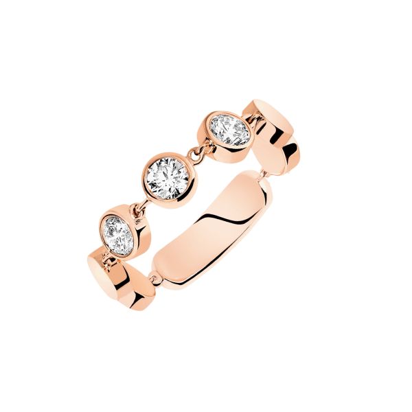 Bague Messika D-Vibes Moyen modèle en or rose et diamants 12991R