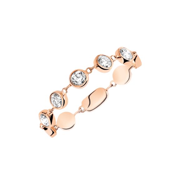 Messika D-Vibes ring, small model in rose gold and diamonds
