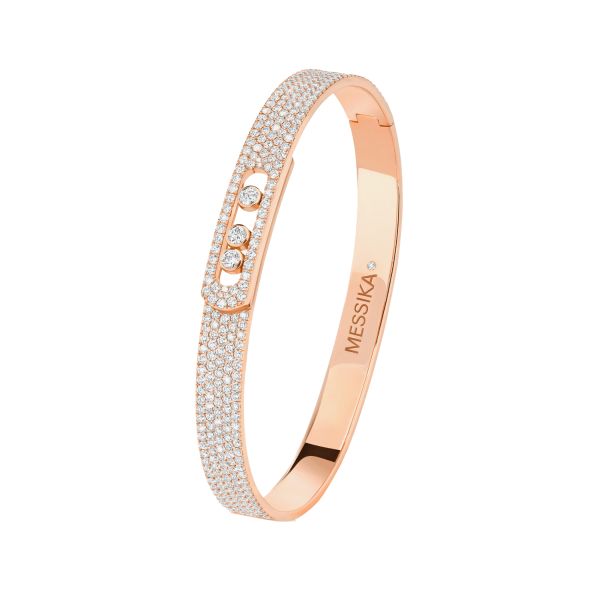 Bangle Messika Move Noa Full Pavé en or rose et diamants 12722R