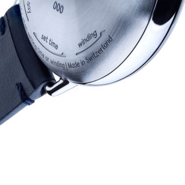 Ressence Type 1° Round Night Blue titanium automatic blue dial leather strap 42 mm