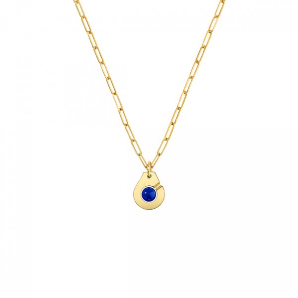 Collier Menottes dinh van R10 en or jaune et lapis lazuli 667631