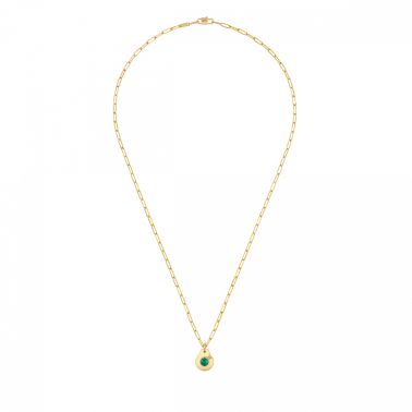 Collier Menottes dinh van R10 en or jaune et malachite 667621