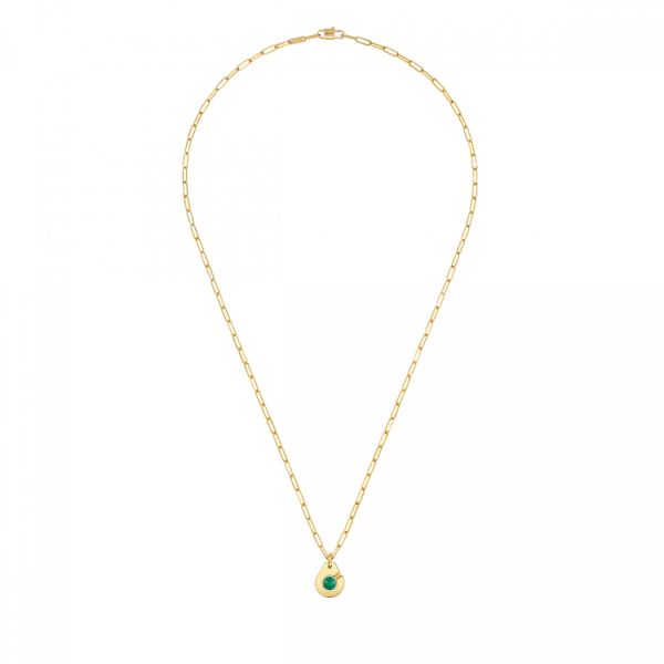 Collier Menottes dinh van R10 en or jaune et malachite 667621