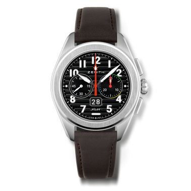 Zenith Pilot Big Date Flyback automatic El Primero black dial cordura strap 42,5 mm