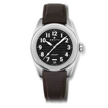 Zenith Pilot automatic El Primero black dial cordura strap 40 mm