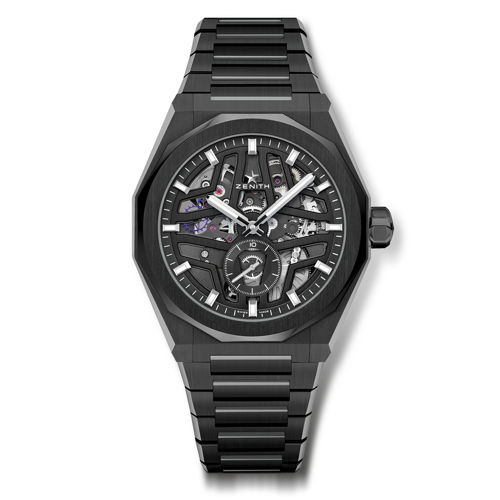 Montre Zenith Defy Skyline Skeleton Céramique automatique cadran noir bracelet céramique 41 mm