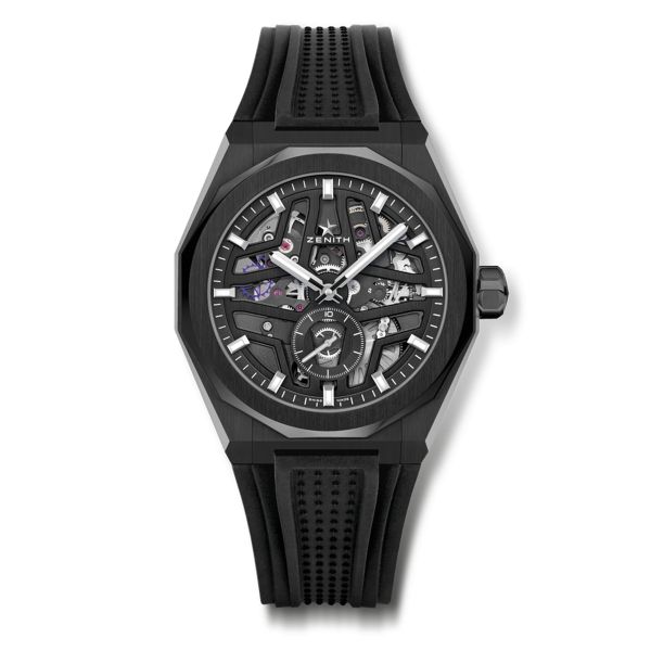 Montre Zenith Defy Skyline Skeleton Céramique automatique cadran noir bracelet céramique 41 mm