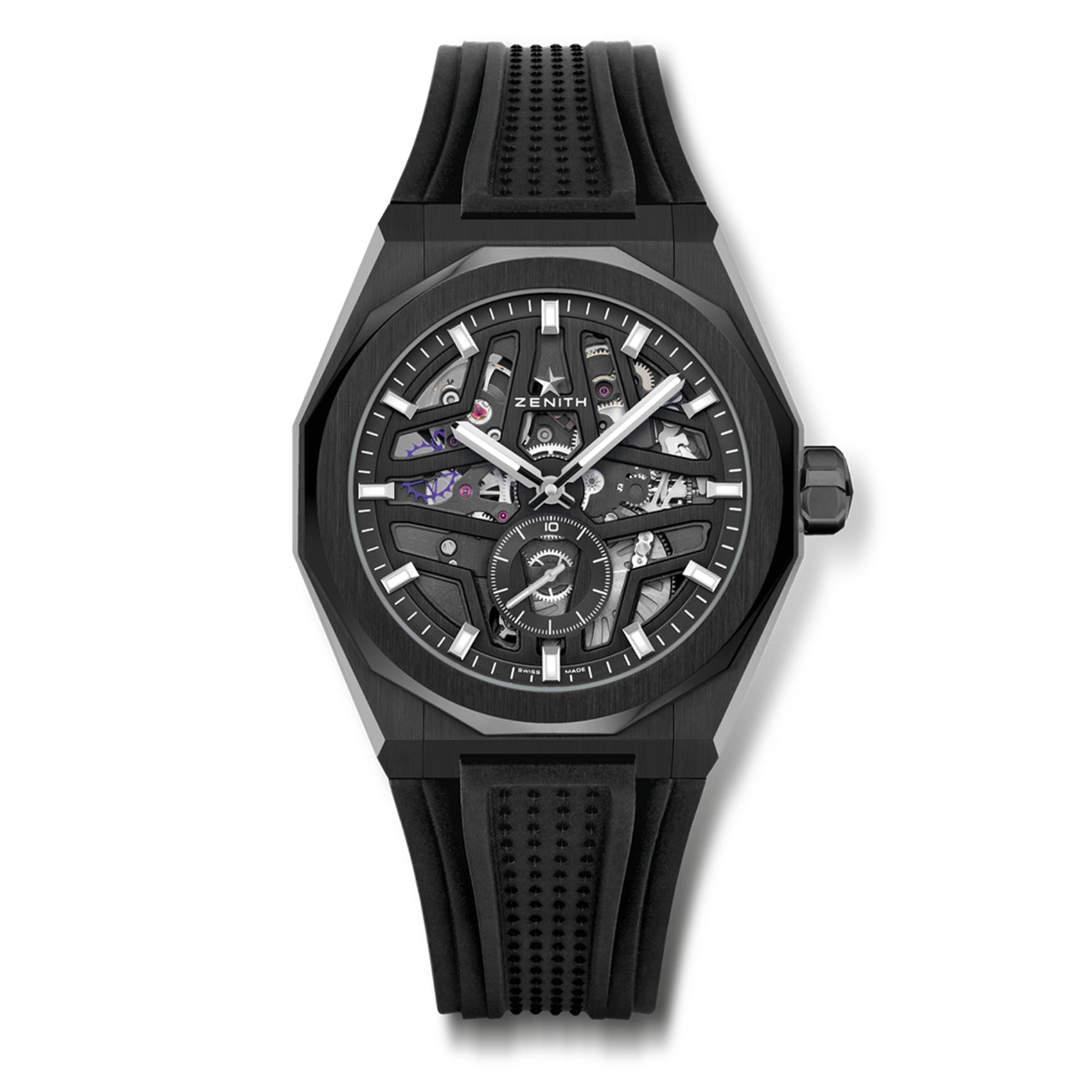 Montre Zenith Defy Skyline Skeleton Céramique automatique cadran noir bracelet céramique 41 mm