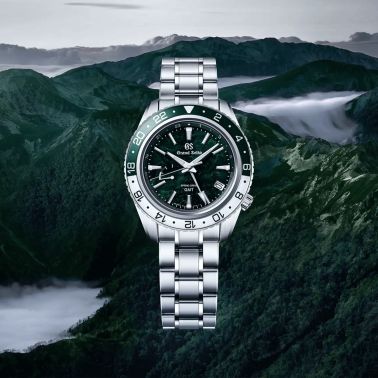 Montre Grand Seiko Sport Spring Drive GMT "Mt. Hotaka Peaks" cadran vert bracelet acier 44 mm