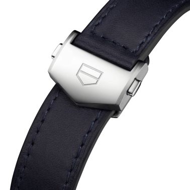 Montre TAG Heuer Carrera Chronograph automatique cadran bleu bracelet cuir bleu 39 mm CBS2212.FC6535