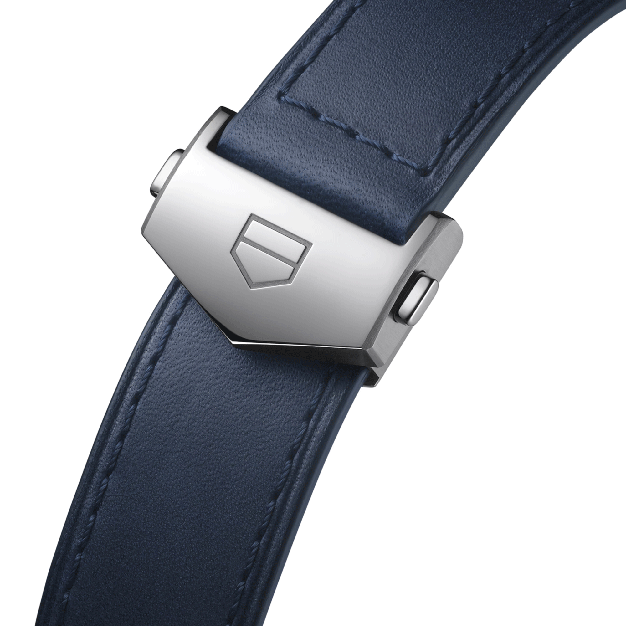 Montre TAG Heuer Carrera Chronograph automatique cercle orange rouge cadran bleu bracelet cuir bleu 42 mm CBN201D.FC6543