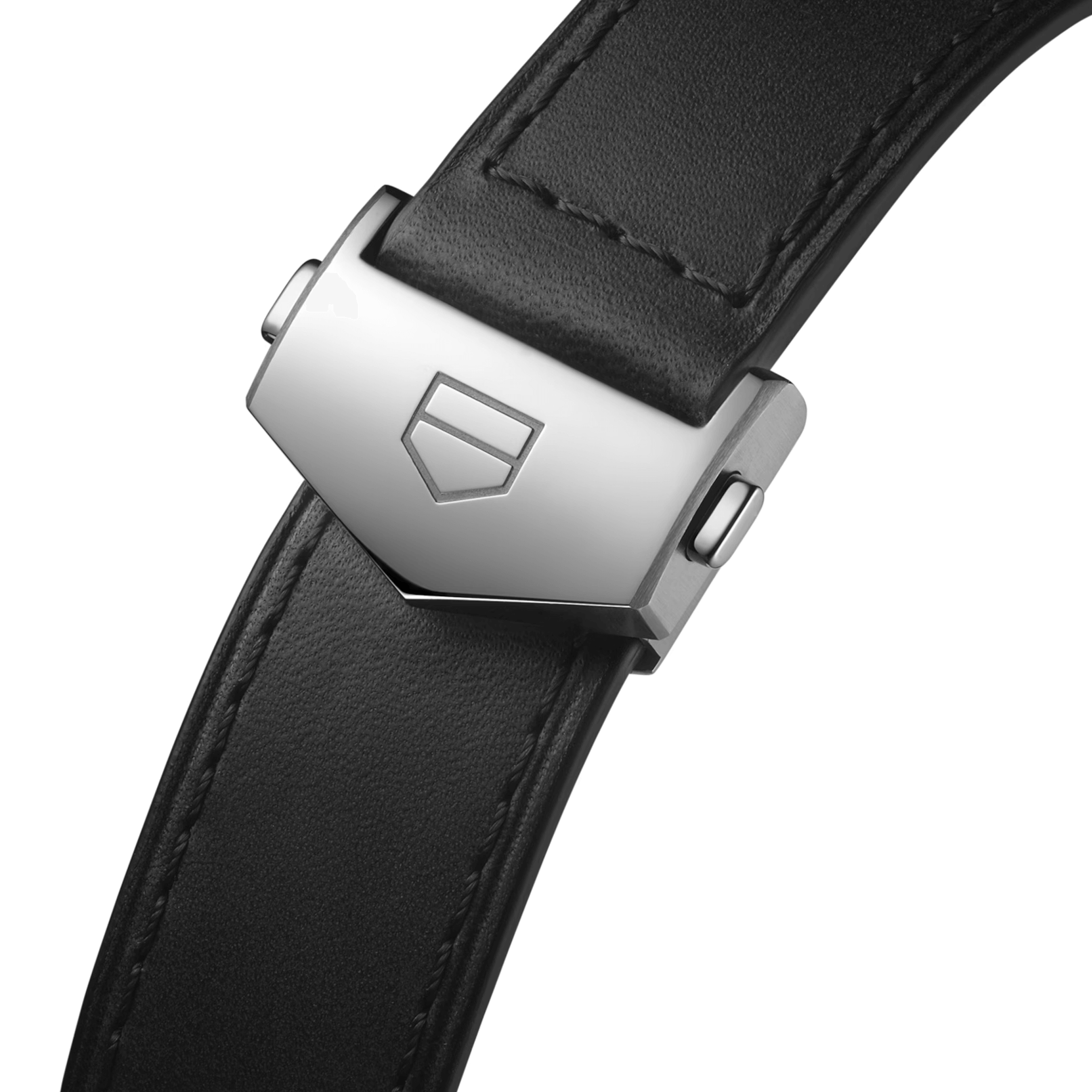 Montre TAG Heuer Carrera Chronograph automatique cercle orange rouge cadran noir bracelet cuir noir 42 mm CBN201C.FC6542