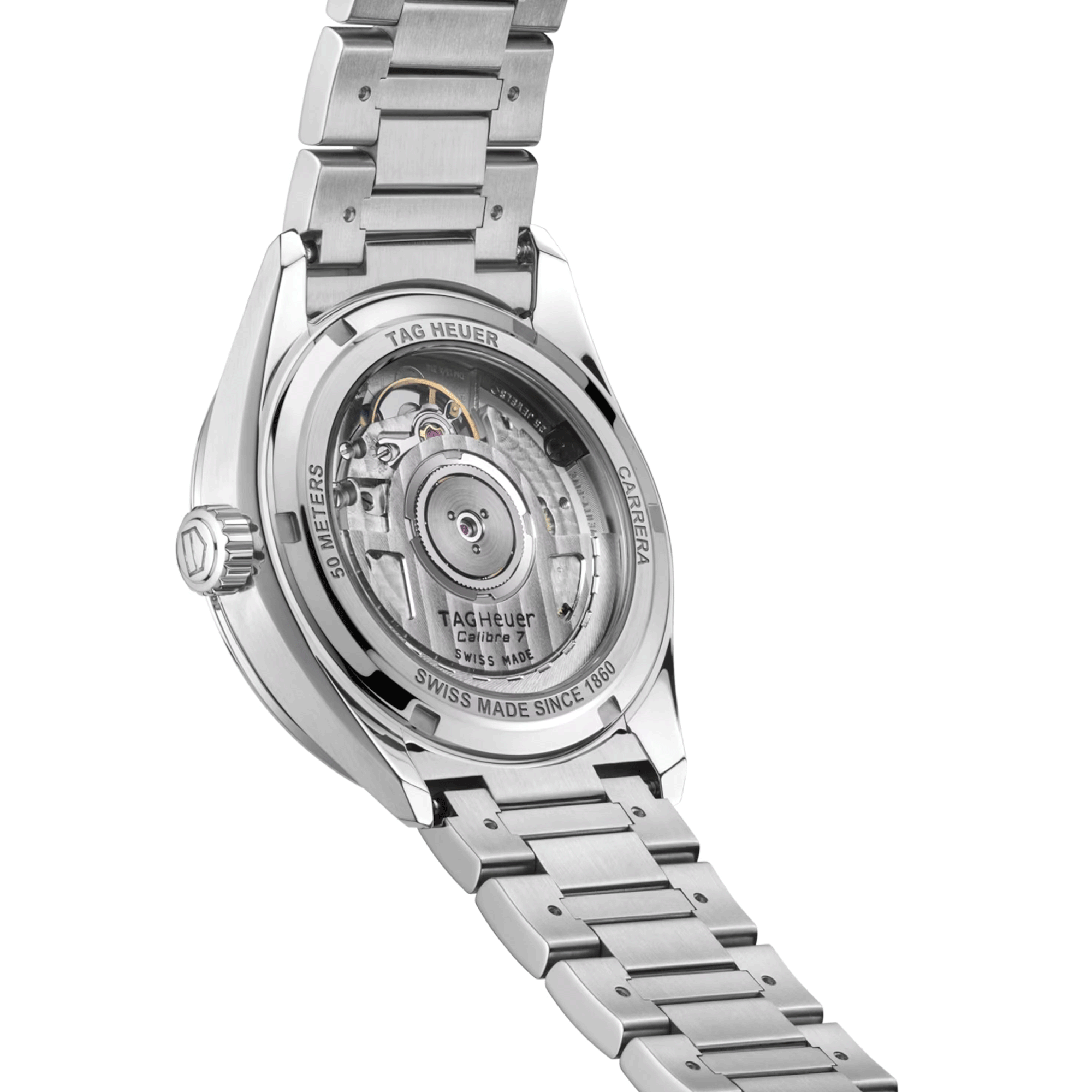 Montre TAG Heuer Carrera automatique index or rose cadran vert bracelet acier 36 mm WBN2312.BA0001