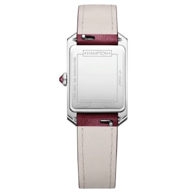 Montre Baume et Mercier Hampton quartz cadran pourpre bracelet cuir pourpre 35 x 22 mm 10673