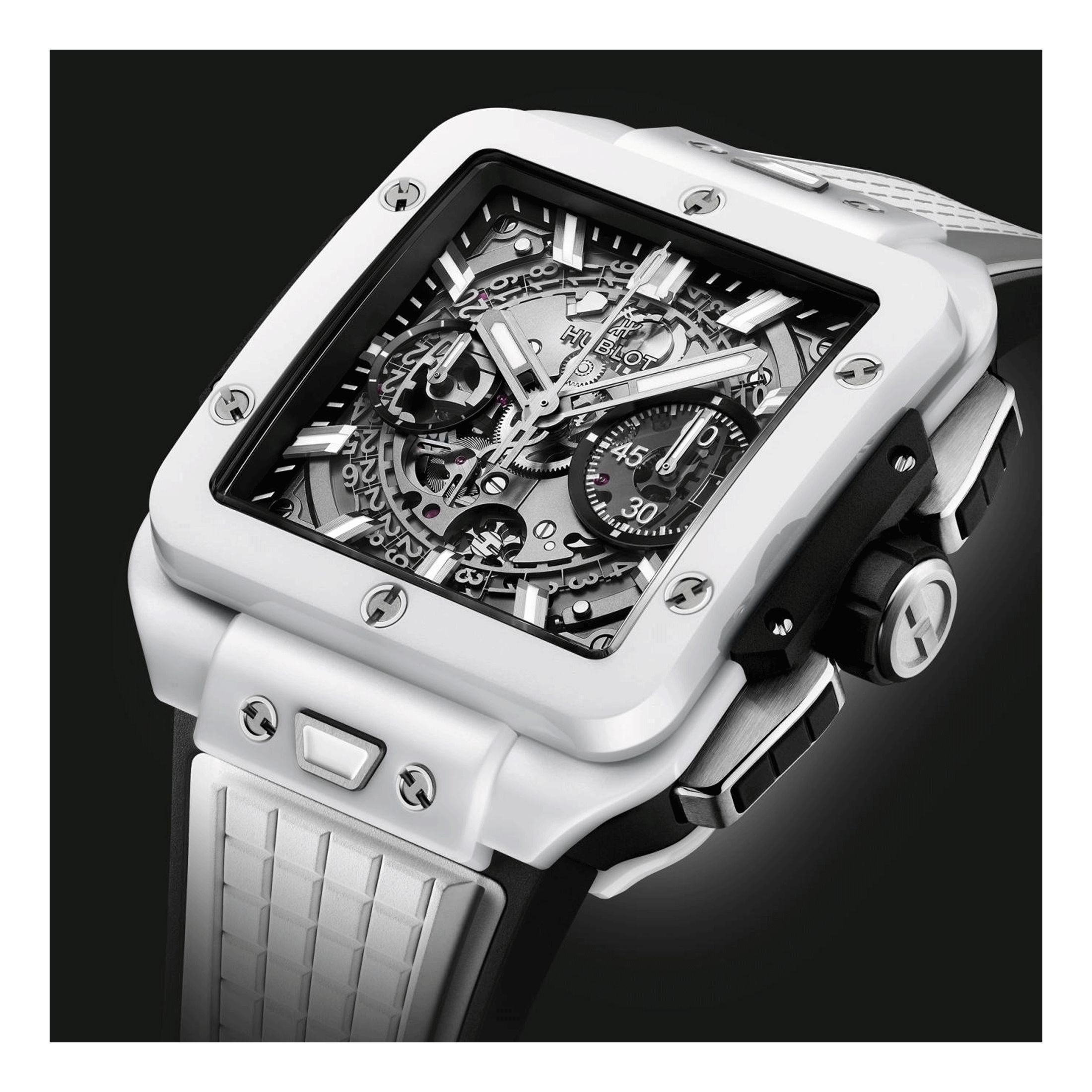 Montre Hublot Square Bang Unico White Ceramic