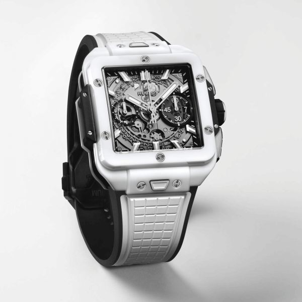 Hublot Square Bang Unico White Ceramic Watch 821.HX.0170.RX