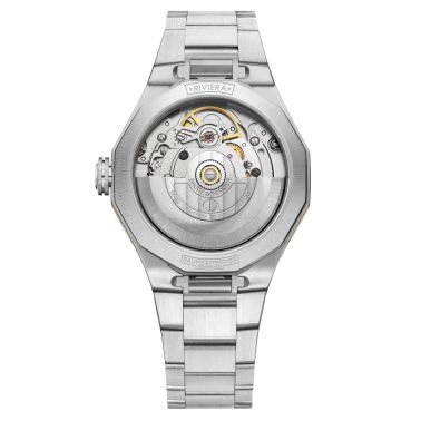 Baume et Mercier Riviera quartz watch gold dial steel bracelet 33 mm