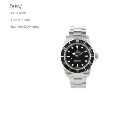 Montre Rolex Submariner 14060 automatique 40 mm 1999 avec Watch Certificate