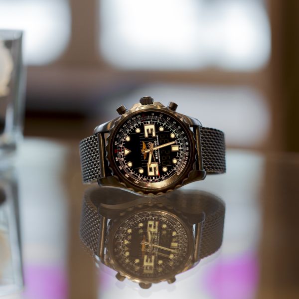 Pre Owned Breitling Chronospace Blacksteel M7836522 Full Set 2018 Lepage