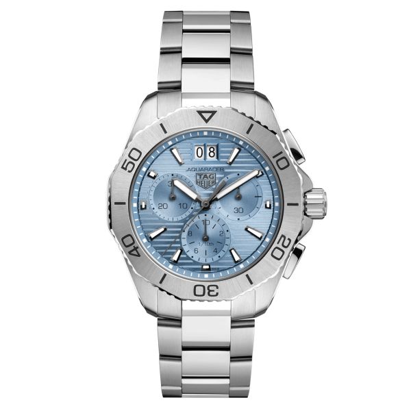 Montre TAG Heuer Aquaracer Professional 200 Date Chronographe quartz cadran bleu bracelet acier 40 mm CBP1112.BA0627