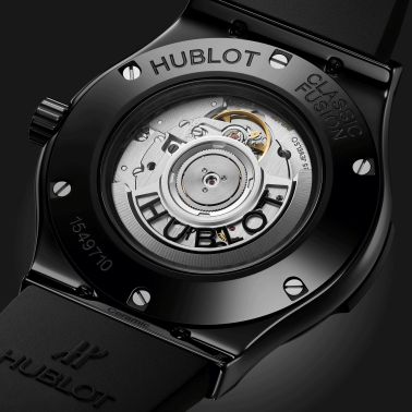 Montre Hublot Classic Fusion Black Magic automatique cadran noir bracelet caoutchouc 45 mm 511.CM.1171.RX