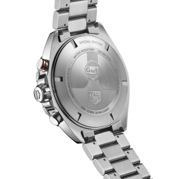 Montre TAG Heuer Formula 1 x Gulf Chronographe quartz cadran bleu bracelet acier 43 mm CAZ101AT.BA0842