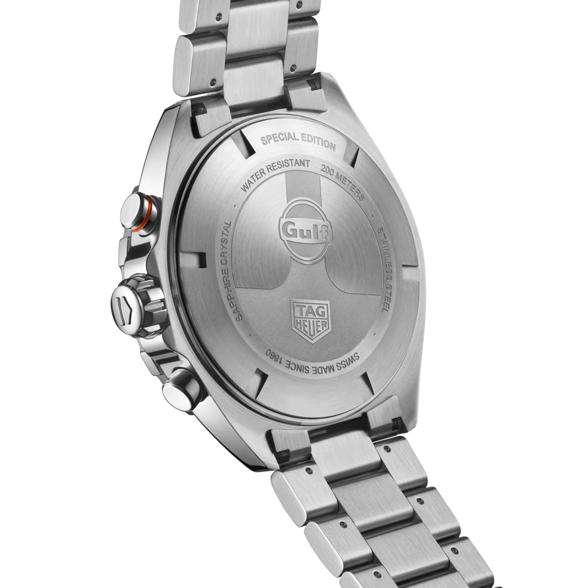 Montre TAG Heuer Formula 1 x Gulf Chronographe quartz cadran bleu bracelet acier 43 mm CAZ101AT.BA0842