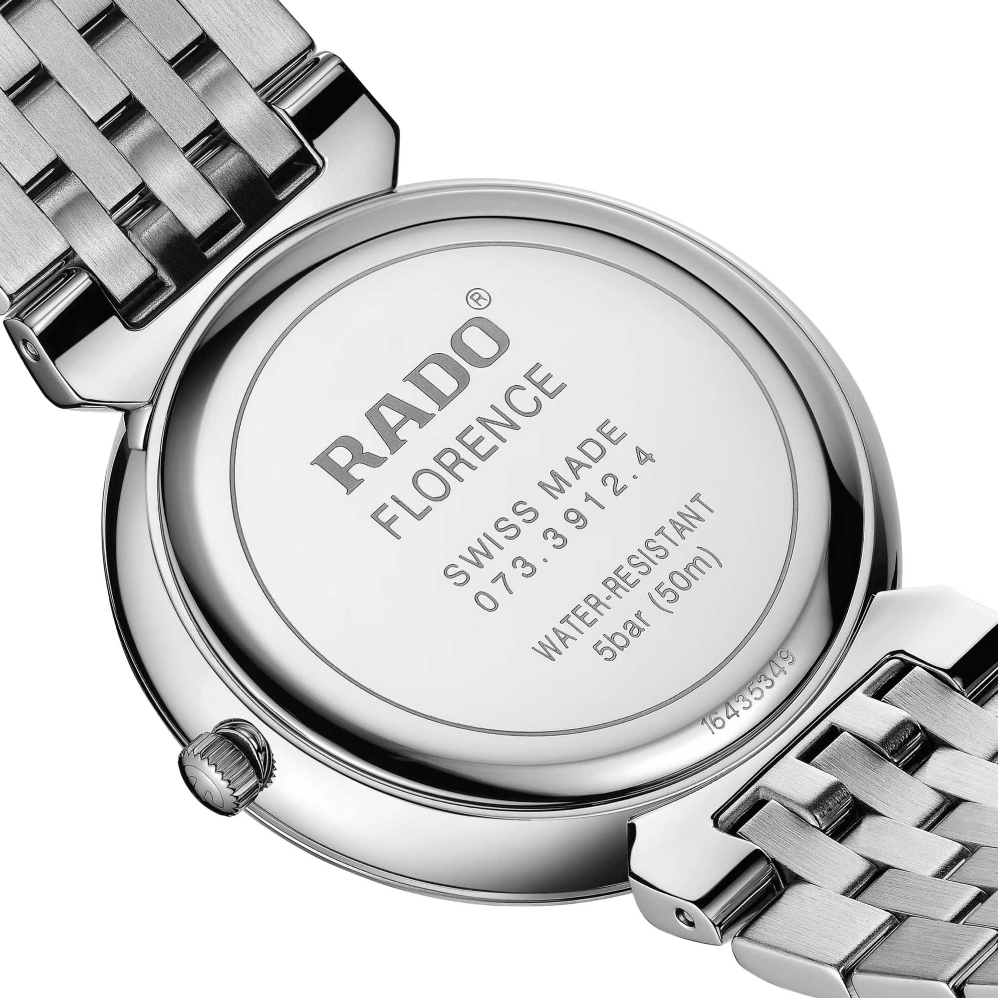 Rado Florence Classic Diamonds quartz watch with diamond markers black dial steel bracelet 38 mm R48912733