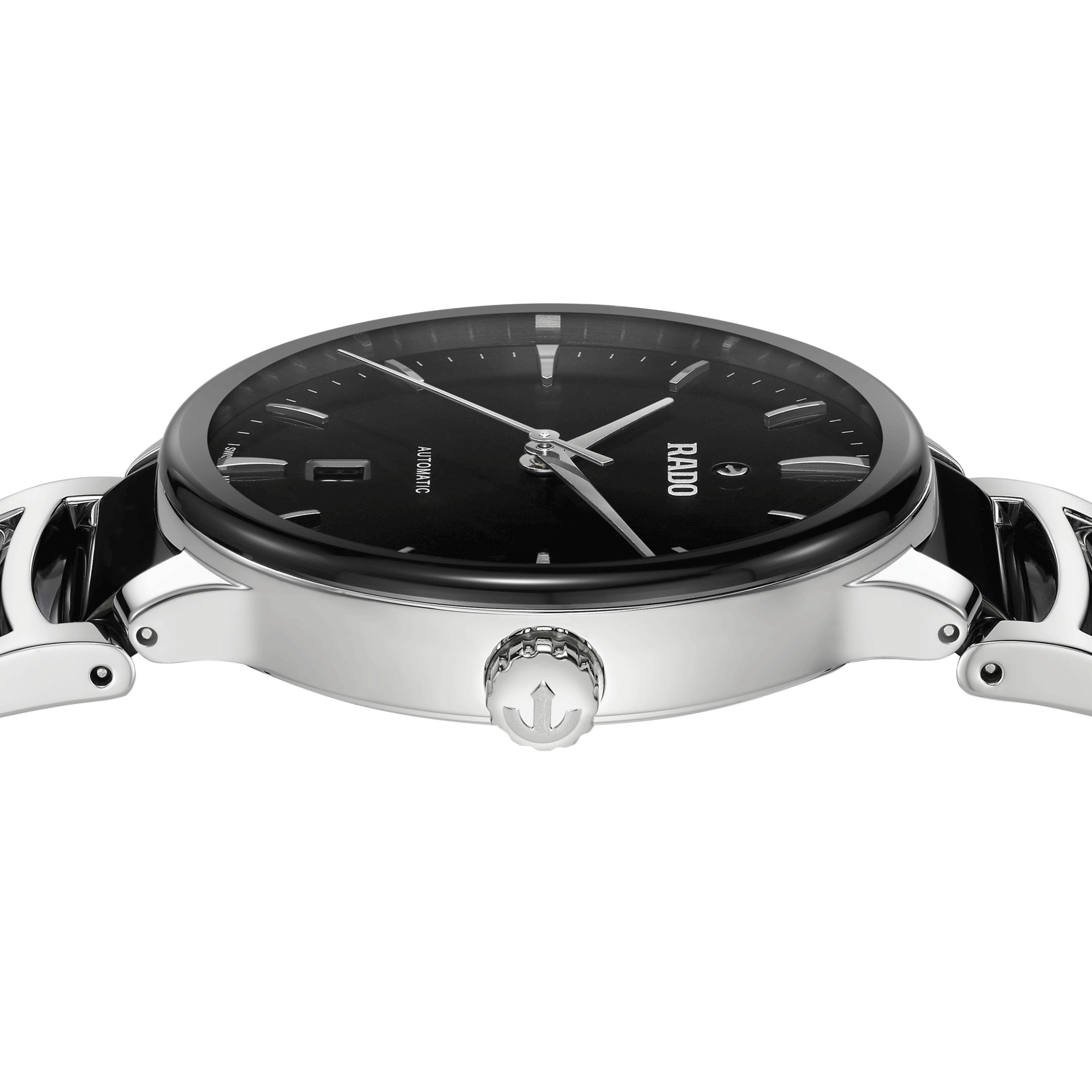 Rado Centrix automatic watch black dial steel and ceramic bracelet 39,5 mm R30018152