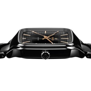 Montre Rado True Square automatique cadran noir bracelet céramique noire 38 mm R27078172