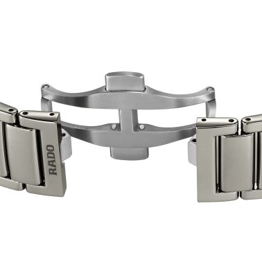 Rado True Square Skeleton automatic watch with skeleton dial and grey ceramic bracelet 38 mm