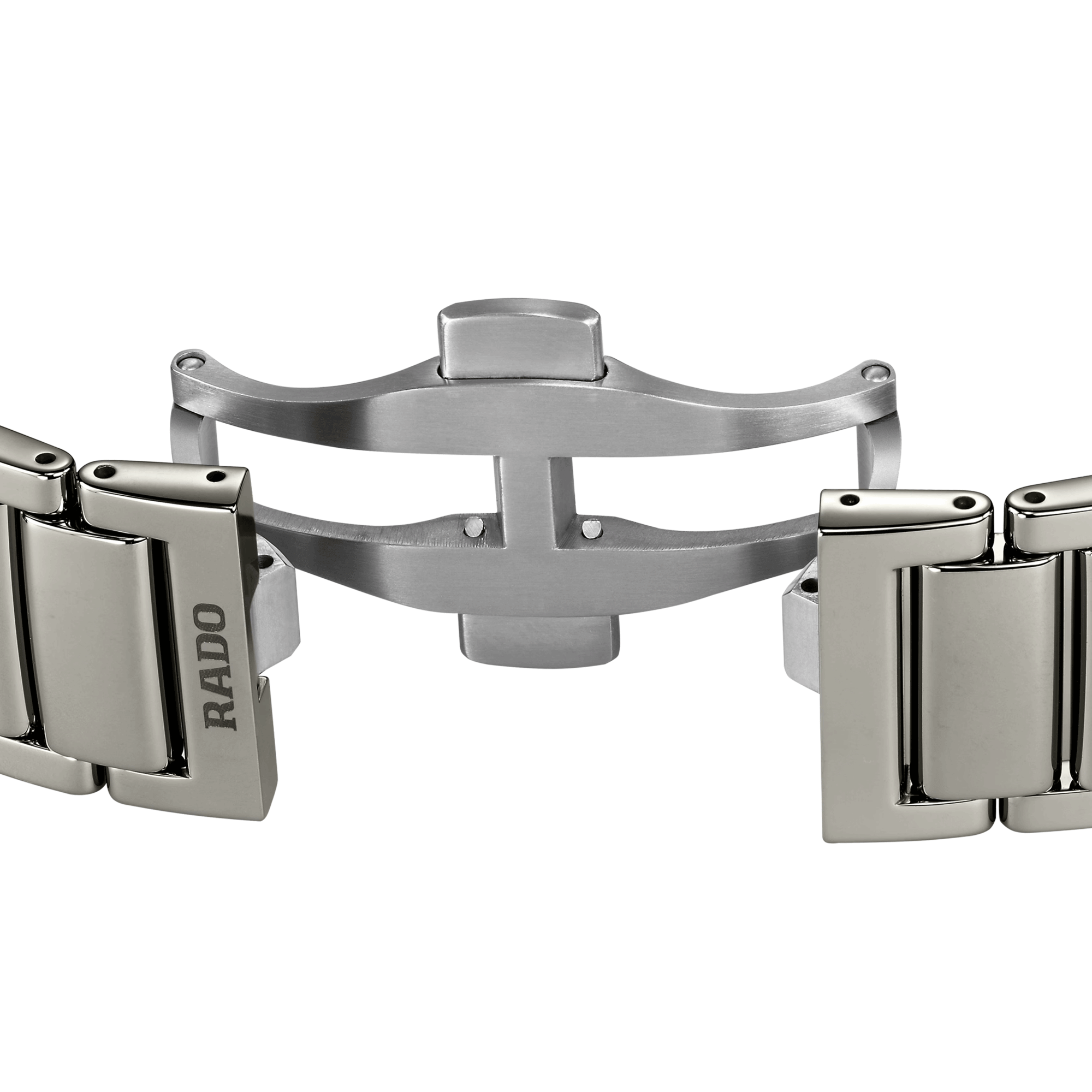 Rado True Square Skeleton automatic watch with skeleton dial and grey ceramic bracelet 38 mm