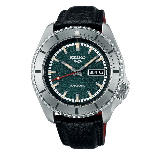Seiko 5 Sports Masked Rider Limited Edition automatic green dial leather strap 42,5 mm