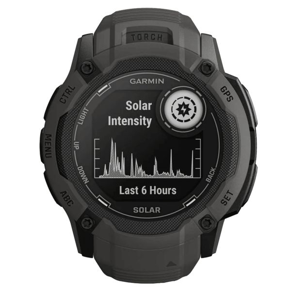 Garmin Instinct 2X Solar Graphite watch with black silicone strap 50 mm